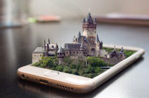 castle, smartphone, iphone